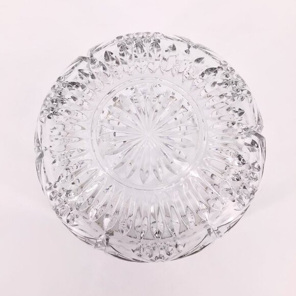 Mikasa Christmas Tree & Star Holiday Crystal Bowl Scalloped Gilt Edges Hexagon - Picture 9 of 10